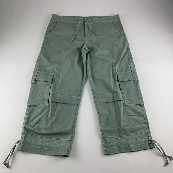 Prana Sage Stretch Canvas Cargo Capri Pant M New - Picture 1 of 8